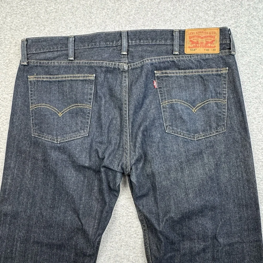 Levis 514 Straight Leg‎ Jeans Mens 40x30 (42x31) Dark Wash Denim Pants Classic